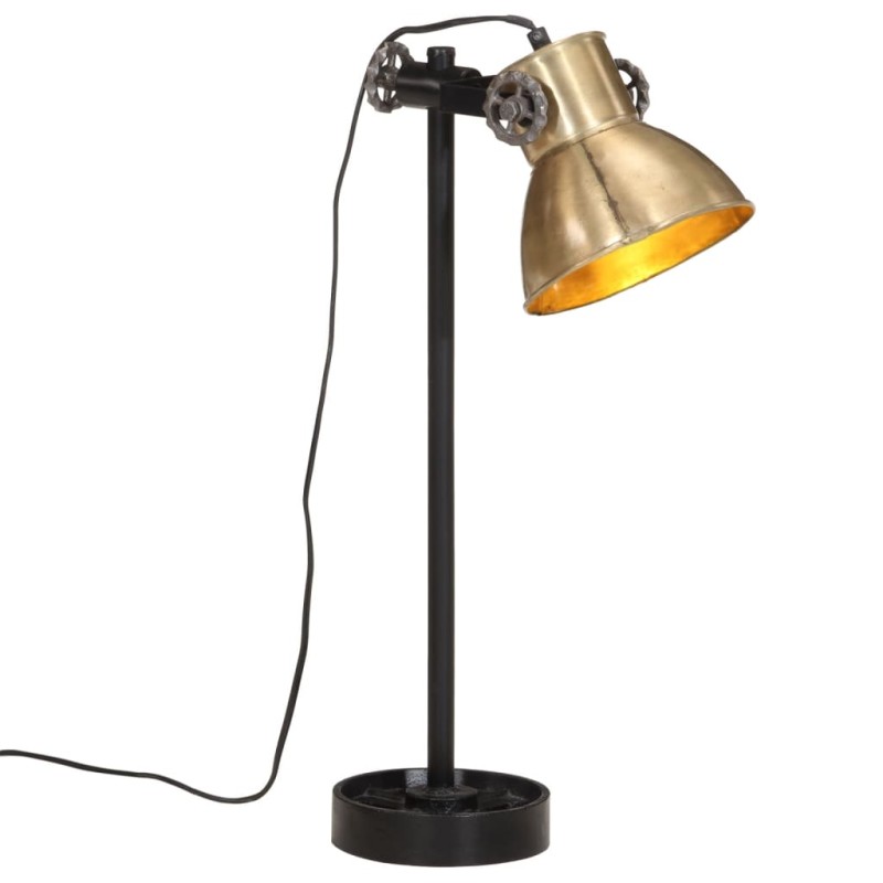 vidaXL Schreibtischlampe 25 W Antik-Messing 15x15x55 cm E27 vidaXL Schreibtischlampe 25 W Antik-Messing 15x15x55 cm E27