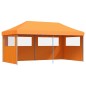 vidaXL Partyzelt Faltbar Pop-Up mit 3 Seitenteilen Orange vidaXL Partyzelt Faltbar Pop-Up mit 3 Seitenteilen Orange