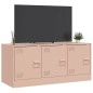 vidaXL TV-Schrank Rosa 99x39x44 cm Stahl vidaXL TV-Schrank Rosa 99x39x44 cm Stahl