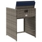 vidaXL Gartenstühle mit Kissen 4 Stk. Grau Poly Rattan vidaXL Gartenstühle mit Kissen 4 Stk. Grau Poly Rattan