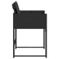 vidaXL Gartenstühle mit Kissen 4 Stk. Schwarz Poly Rattan vidaXL Gartenstühle mit Kissen 4 Stk. Schwarz Poly Rattan