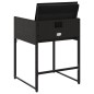vidaXL Gartenstühle mit Kissen 4 Stk. Schwarz Poly Rattan vidaXL Gartenstühle mit Kissen 4 Stk. Schwarz Poly Rattan