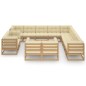 14-tlg. Garten-Lounge-Set Kissen Honigbraun Kiefer Massivholz 14-tlg. Garten-Lounge-Set Kissen Honigbraun Kiefer Massivholz