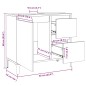 vidaXL Badschrank Sonoma-Eiche 65x33x60 cm Holzwerkstoff vidaXL Badschrank Sonoma-Eiche 65x33x60 cm Holzwerkstoff