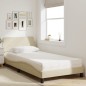 vidaXL Bett mit Matratze Creme 100x200 cm Stoff vidaXL Bett mit Matratze Creme 100x200 cm Stoff