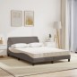 vidaXL Bett mit Matratze Taupe 120x200 cm Stoff vidaXL Bett mit Matratze Taupe 120x200 cm Stoff