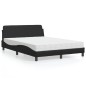 vidaXL Bett mit Matratze Schwarz 120x200 cm Kunstleder vidaXL Bett mit Matratze Schwarz 120x200 cm Kunstleder
