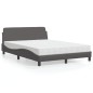 vidaXL Bett mit Matratze Grau 120x200 cm Kunstleder vidaXL Bett mit Matratze Grau 120x200 cm Kunstleder