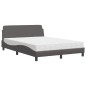 vidaXL Bett mit Matratze Grau 120x200 cm Kunstleder vidaXL Bett mit Matratze Grau 120x200 cm Kunstleder
