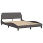 vidaXL Bett mit Matratze Grau 120x200 cm Kunstleder vidaXL Bett mit Matratze Grau 120x200 cm Kunstleder