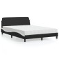 vidaXL Bett mit Matratze Schwarz und Weiß 120x200 cm Kunstleder vidaXL Bett mit Matratze Schwarz und Weiß 120x200 cm Kunstleder