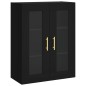 Highboard Schwarz 69,5x34x180 cm Holzwerkstoff Highboard Schwarz 69,5x34x180 cm Holzwerkstoff