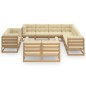 vidaXL 12-tlg. Garten-Lounge-Set mit Kissen Honigbraun Massivholz vidaXL 12-tlg. Garten-Lounge-Set mit Kissen Honigbraun Massivholz