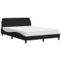 vidaXL Bett mit Matratze Schwarz 140x200 cm Stoff vidaXL Bett mit Matratze Schwarz 140x200 cm Stoff