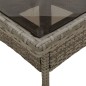 vidaXL 3-tlg. Garten-Essgruppe mit Kissen Grau Poly Rattan und Glas vidaXL 3-tlg. Garten-Essgruppe mit Kissen Grau Poly Rattan und Glas