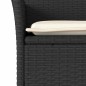 vidaXL 5-tlg. Garten-Essgruppe mit Kissen Schwarz Poly Rattan Akazie vidaXL 5-tlg. Garten-Essgruppe mit Kissen Schwarz Poly Rattan Akazie