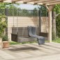 vidaXL Hängebank Grau 119x56x48 cm Poly Rattan vidaXL Hängebank Grau 119x56x48 cm Poly Rattan
