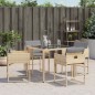 vidaXL Gartenstühle mit Kissen 4 Stk. Beigemischung Poly Rattan vidaXL Gartenstühle mit Kissen 4 Stk. Beigemischung Poly Rattan