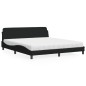vidaXL Bett mit Matratze Schwarz 180x200 cm Stoff vidaXL Bett mit Matratze Schwarz 180x200 cm Stoff