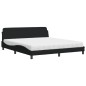 vidaXL Bett mit Matratze Schwarz 180x200 cm Stoff vidaXL Bett mit Matratze Schwarz 180x200 cm Stoff