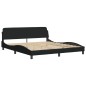 vidaXL Bett mit Matratze Schwarz 180x200 cm Stoff vidaXL Bett mit Matratze Schwarz 180x200 cm Stoff
