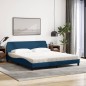 vidaXL Bett mit Matratze Blau 180x200 cm Stoff vidaXL Bett mit Matratze Blau 180x200 cm Stoff
