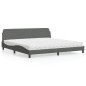 vidaXL Bett mit Matratze Dunkelgrau 200x200 cm Stoff vidaXL Bett mit Matratze Dunkelgrau 200x200 cm Stoff