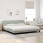 vidaXL Bett mit Matratze Hellgrau 200x200 cm Samt vidaXL Bett mit Matratze Hellgrau 200x200 cm Samt