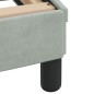 vidaXL Bett mit Matratze Hellgrau 200x200 cm Samt vidaXL Bett mit Matratze Hellgrau 200x200 cm Samt