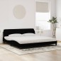 vidaXL Bett mit Matratze Schwarz 200x200 cm Samt vidaXL Bett mit Matratze Schwarz 200x200 cm Samt