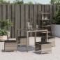 vidaXL Gartenhocker mit Kissen 4 Stk. Hellgrau 40x40x35 cm Poly Rattan vidaXL Gartenhocker mit Kissen 4 Stk. Hellgrau 40x40x35 cm Poly Rattan