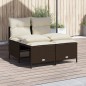vidaXL 4-tlg. Garten-Sofagarnitur mit Kissen Braun Poly Rattan vidaXL 4-tlg. Garten-Sofagarnitur mit Kissen Braun Poly Rattan