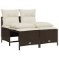 vidaXL 4-tlg. Garten-Sofagarnitur mit Kissen Braun Poly Rattan vidaXL 4-tlg. Garten-Sofagarnitur mit Kissen Braun Poly Rattan