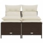 vidaXL 4-tlg. Garten-Sofagarnitur mit Kissen Braun Poly Rattan vidaXL 4-tlg. Garten-Sofagarnitur mit Kissen Braun Poly Rattan