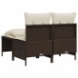 vidaXL 4-tlg. Garten-Sofagarnitur mit Kissen Braun Poly Rattan vidaXL 4-tlg. Garten-Sofagarnitur mit Kissen Braun Poly Rattan