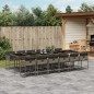 vidaXL 13-tlg. Garten-Essgruppe mit Kissen Grau Poly Rattan vidaXL 13-tlg. Garten-Essgruppe mit Kissen Grau Poly Rattan