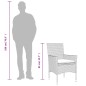 vidaXL 3-tlg. Bistro-Set mit Kissen Grau Poly Rattan und Glas vidaXL 3-tlg. Bistro-Set mit Kissen Grau Poly Rattan und Glas
