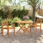 vidaXL Gartentisch Klappbar Ø110x75 cm Massivholz Akazie vidaXL Gartentisch Klappbar Ø110x75 cm Massivholz Akazie