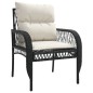 vidaXL 4-tlg. Garten-Sofagarnitur mit Kissen Schwarz Poly Rattan vidaXL 4-tlg. Garten-Sofagarnitur mit Kissen Schwarz Poly Rattan