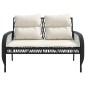 vidaXL 4-tlg. Garten-Sofagarnitur mit Kissen Schwarz Poly Rattan vidaXL 4-tlg. Garten-Sofagarnitur mit Kissen Schwarz Poly Rattan