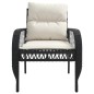 vidaXL 4-tlg. Garten-Sofagarnitur mit Kissen Schwarz Poly Rattan vidaXL 4-tlg. Garten-Sofagarnitur mit Kissen Schwarz Poly Rattan