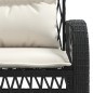 vidaXL 4-tlg. Garten-Sofagarnitur mit Kissen Schwarz Poly Rattan vidaXL 4-tlg. Garten-Sofagarnitur mit Kissen Schwarz Poly Rattan