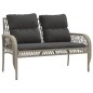 vidaXL 4-tlg. Garten-Sofagarnitur mit Kissen Hellgrau Poly Rattan vidaXL 4-tlg. Garten-Sofagarnitur mit Kissen Hellgrau Poly Rattan