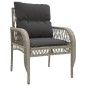 vidaXL 4-tlg. Garten-Sofagarnitur mit Kissen Hellgrau Poly Rattan vidaXL 4-tlg. Garten-Sofagarnitur mit Kissen Hellgrau Poly Rattan