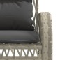 vidaXL 4-tlg. Garten-Sofagarnitur mit Kissen Hellgrau Poly Rattan vidaXL 4-tlg. Garten-Sofagarnitur mit Kissen Hellgrau Poly Rattan