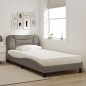 vidaXL Bett mit Matratze Taupe 100x200 cm Stoff vidaXL Bett mit Matratze Taupe 100x200 cm Stoff