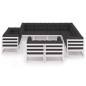 vidaXL 11-tlg. Garten-Lounge-Set mit Kissen Weiß Kiefer Massivholz vidaXL 11-tlg. Garten-Lounge-Set mit Kissen Weiß Kiefer Massivholz