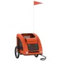 vidaXL Fahrradanhänger für Hunde Orange Oxford-Gewebe und Eisen vidaXL Fahrradanhänger für Hunde Orange Oxford-Gewebe und Eisen