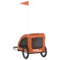 vidaXL Fahrradanhänger für Hunde Orange Oxford-Gewebe und Eisen vidaXL Fahrradanhänger für Hunde Orange Oxford-Gewebe und Eisen