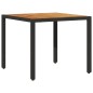 vidaXL 5-tlg. Garten-Essgruppe mit Kissen Schwarz Poly Rattan Akazie vidaXL 5-tlg. Garten-Essgruppe mit Kissen Schwarz Poly Rattan Akazie